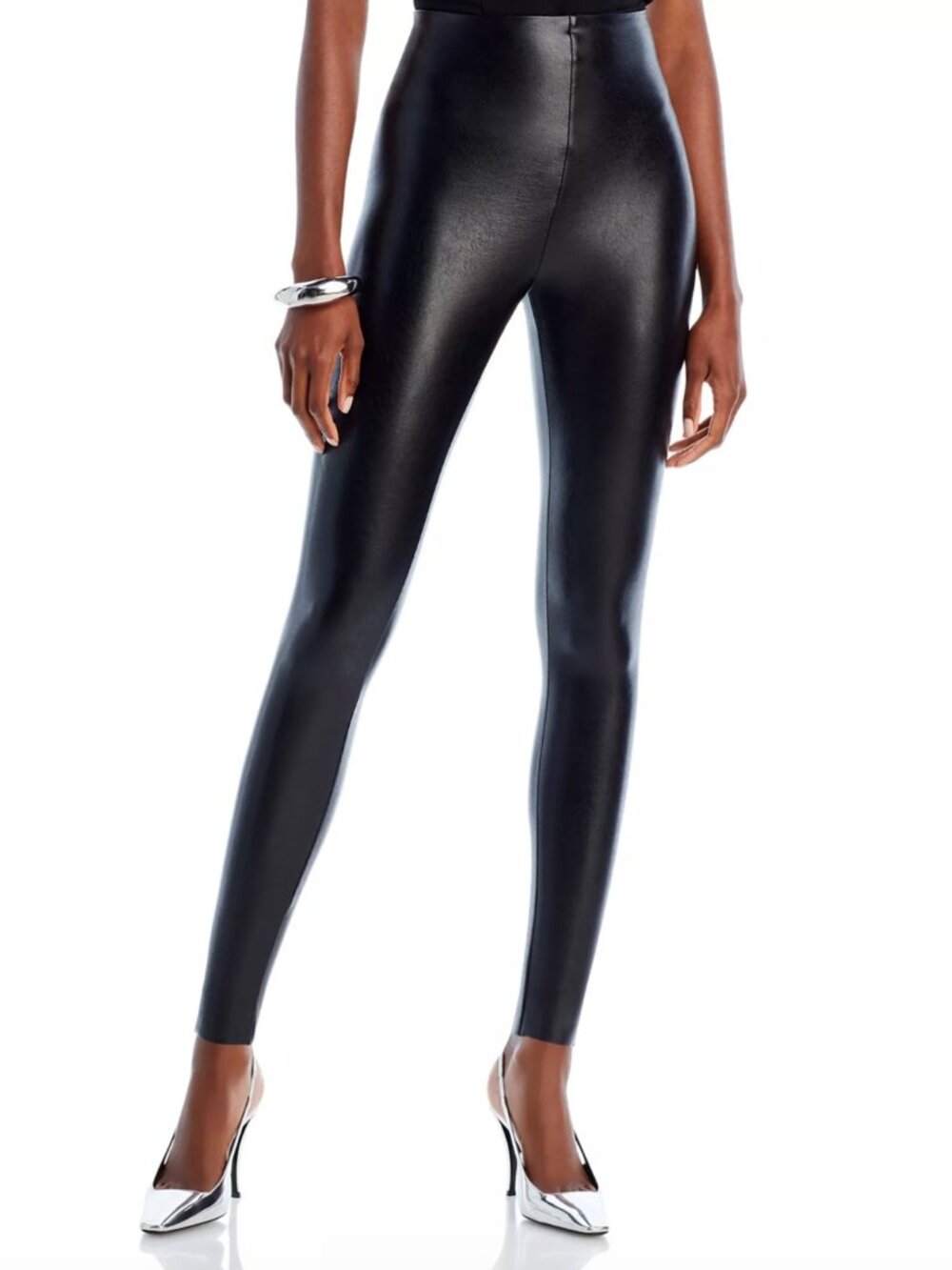 Commando Perfect Control Black Faux-Leather Leggings
